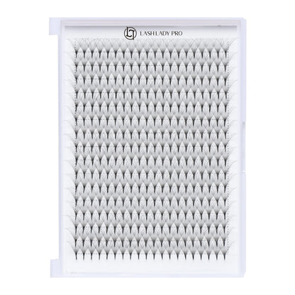Premade Fans Lashes - 320 Fans 14D 0.05 Pointy Base | 16 Rows for professional lash extension use
