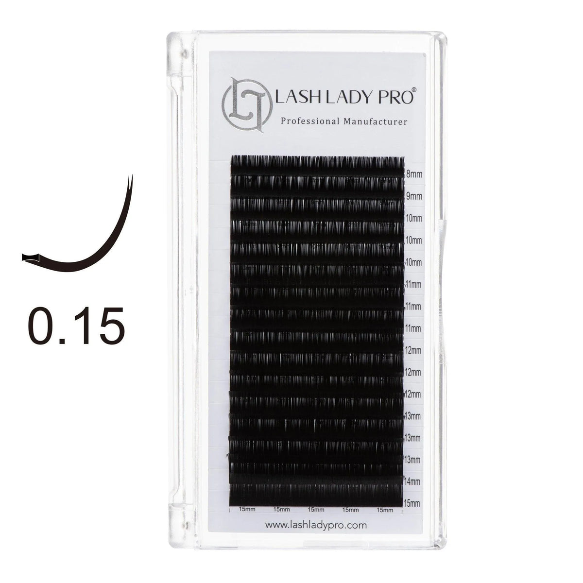 0.15mm Flat Lash ｜ LashLady Pro for professional lash extension use