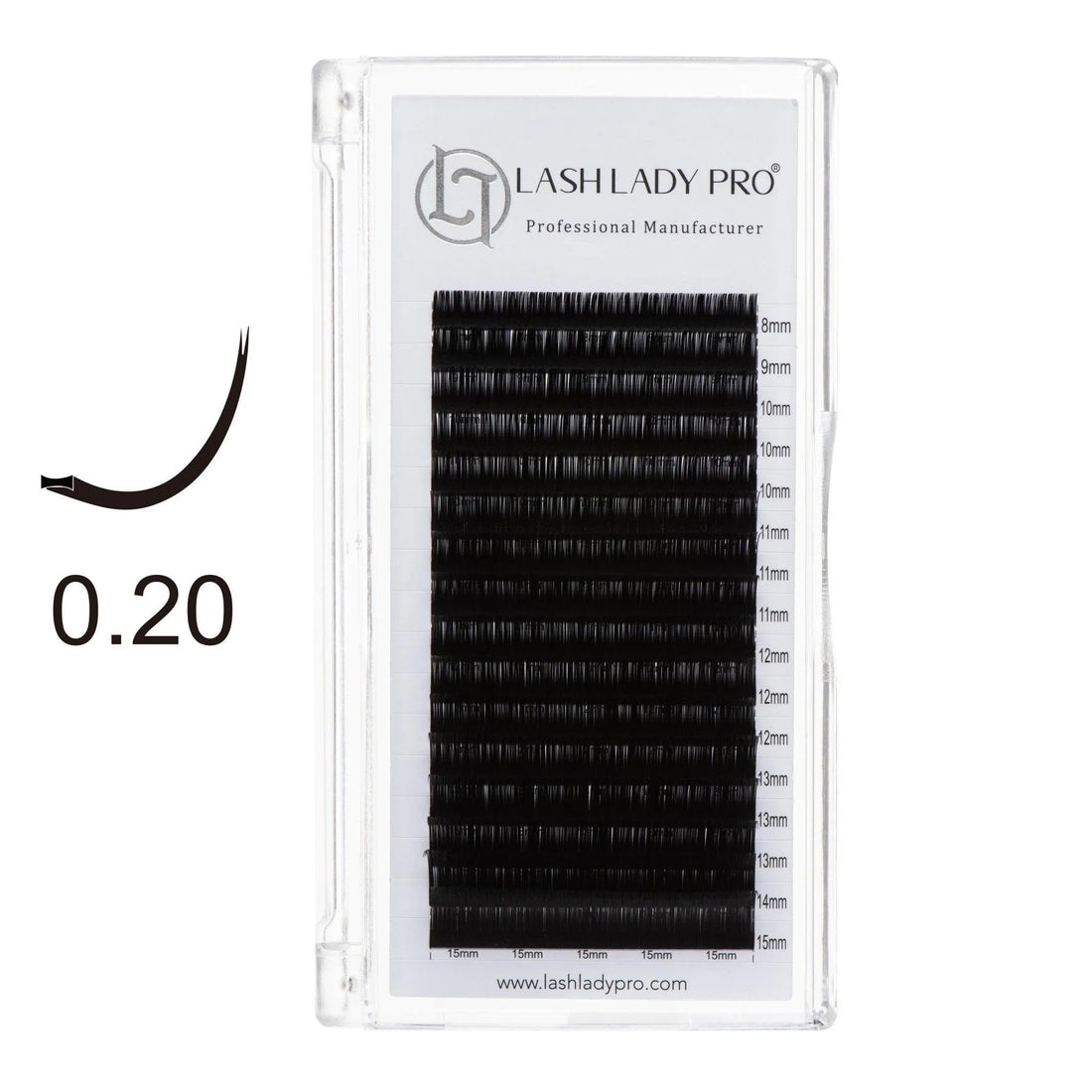0.20mm Flat Lash ｜ LashLady Pro for professional lash extension use