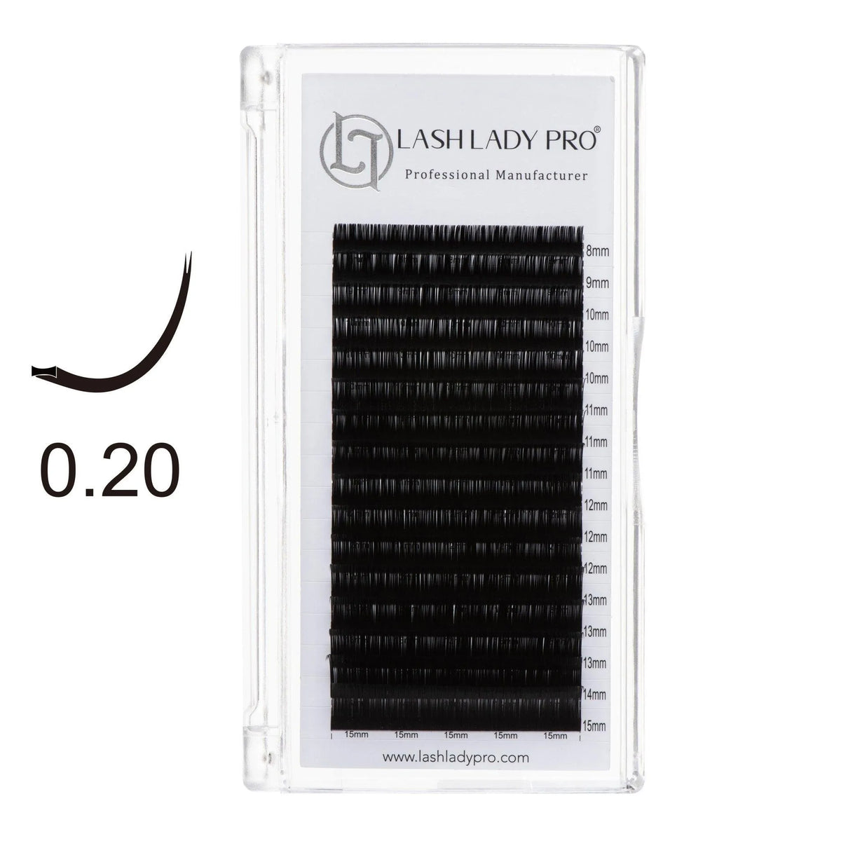 0.20mm Flat Lash ｜ LashLady Pro for professional lash extension use
