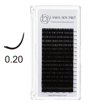 0.20mm Flat Lash ｜ LashLady Pro for professional lash extension use