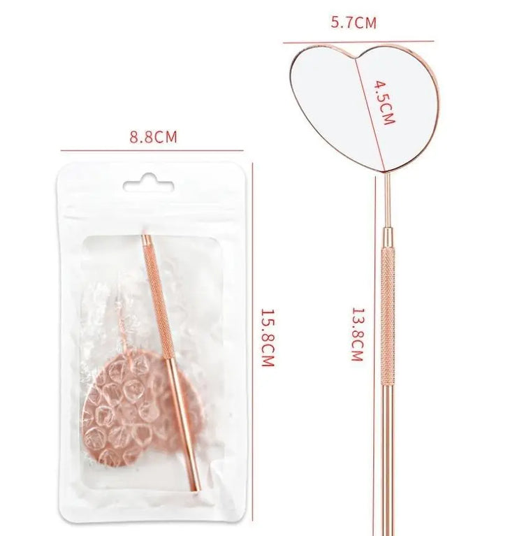 Heart Lash Mirror for Eyelash Extensions for professional lash extension use