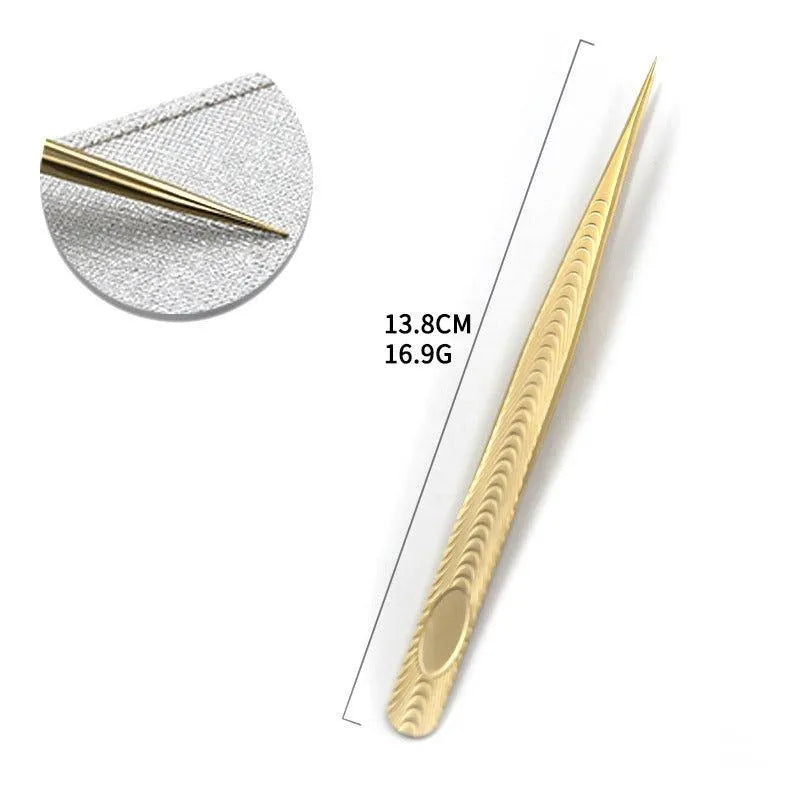 LG-02 Gold Isolation Tweezer for professional lash extension use