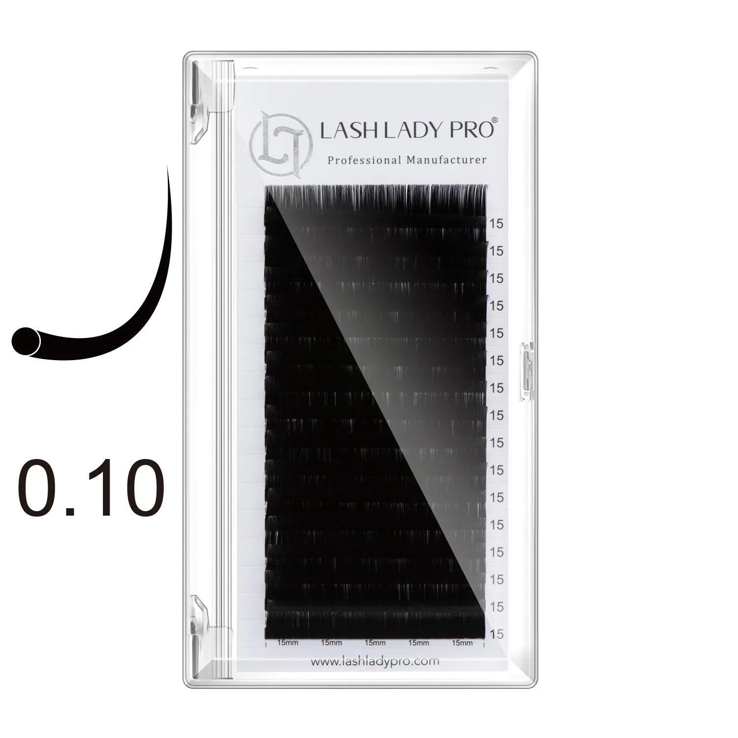 0.10mm Premium Classic Eyelash | Lash Lady Pro for professional lash extension use