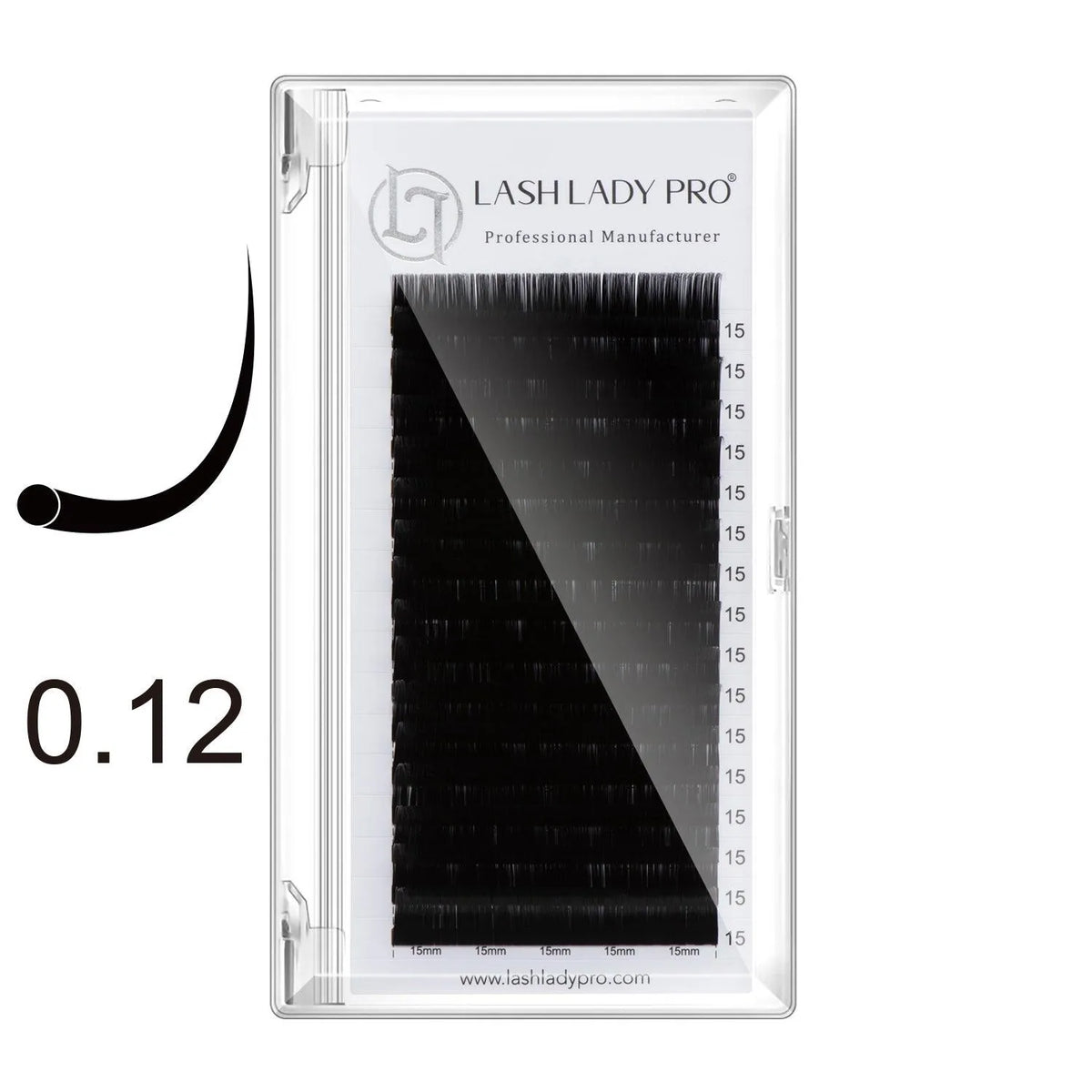0.12mm Premium Classic Eyelash | Lash Lady Pro for professional lash extension use