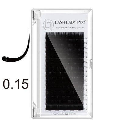 0.15mm Premium Classic Eyelash | Lash Lady Pro for professional lash extension use